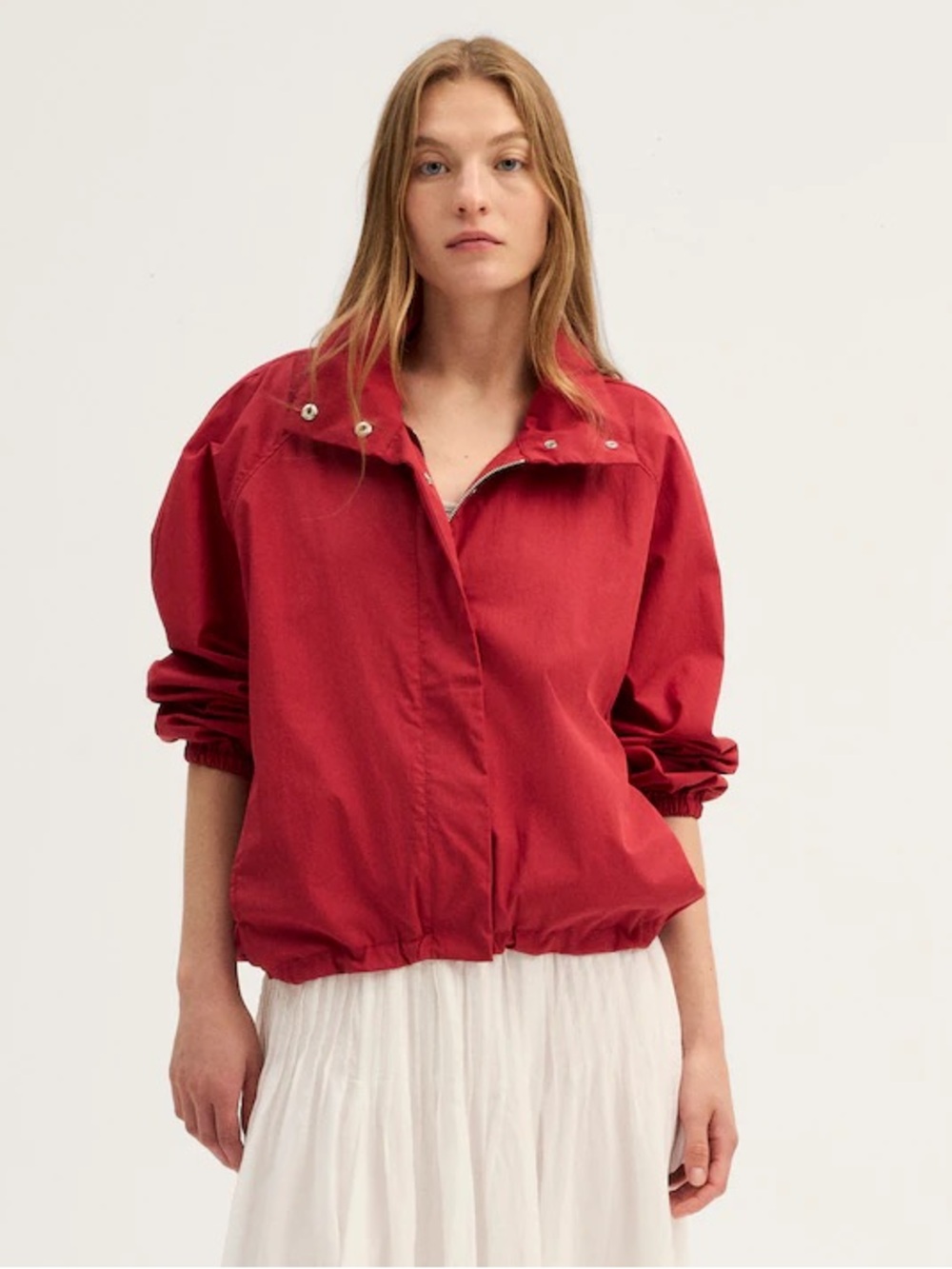 Madewell Funnel-Neck Windbreaker Jacket Size Medium NWT *FLAWED*
